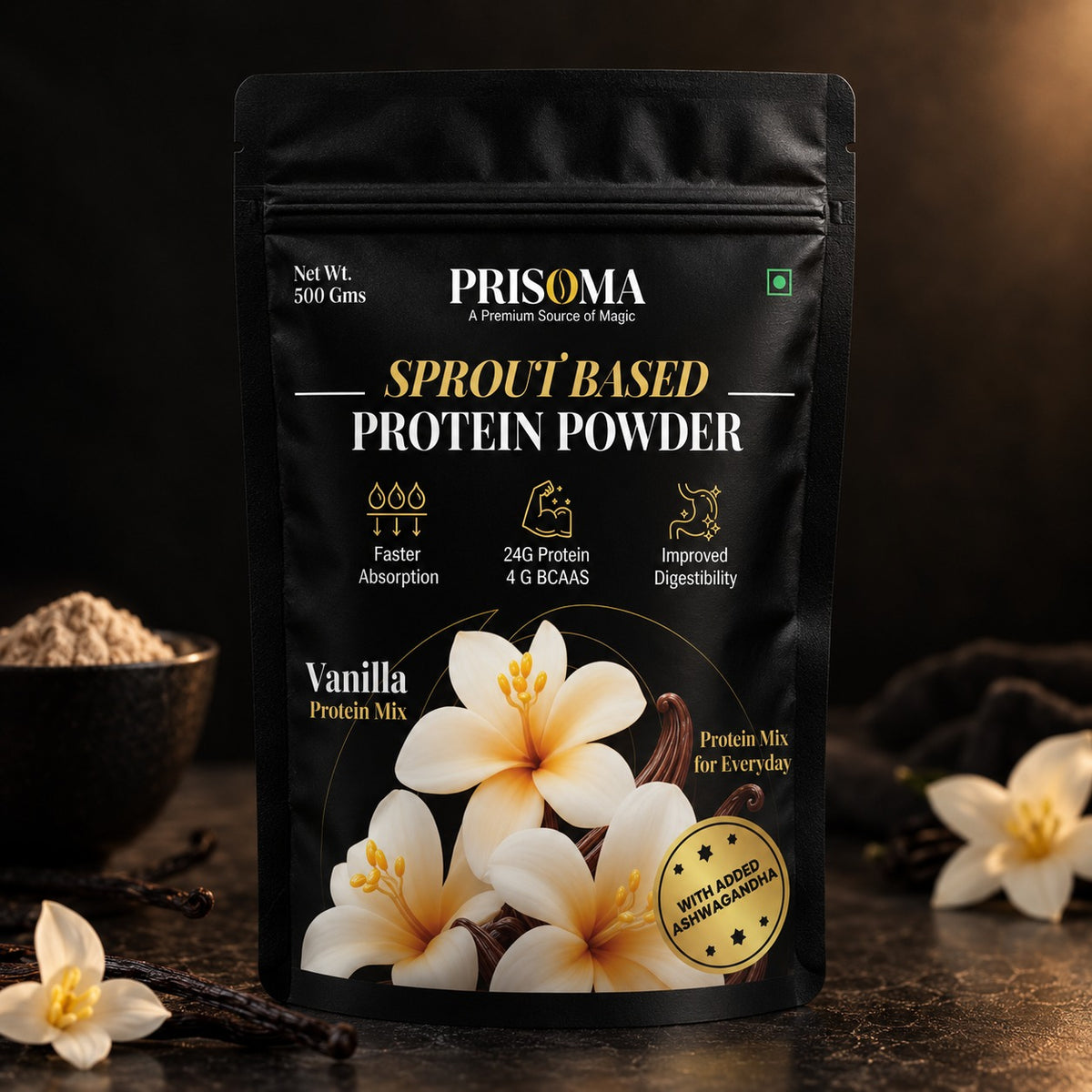 PRISOMA Sprout-Based Protein – Vanilla 500 Gms