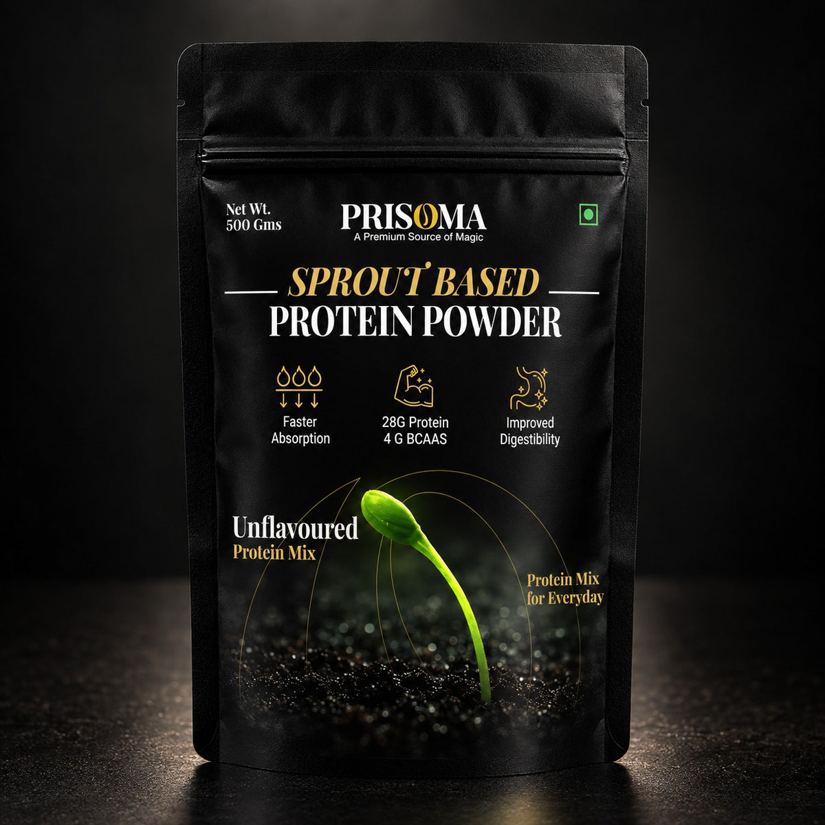 Prisoma Sprout-Based Protein – Unflavoured 500 Gms